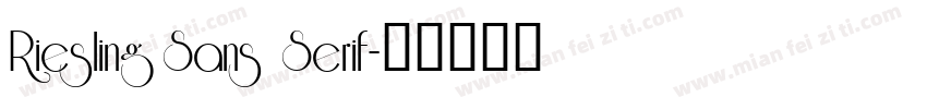 Riesling Sans Serif字体转换